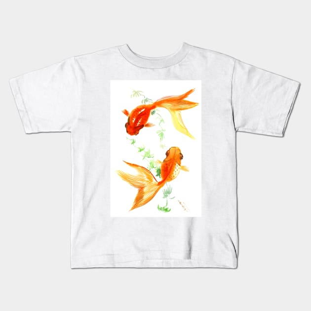 Goldfish KOI, Feng Shui design Kids T-Shirt by surenart